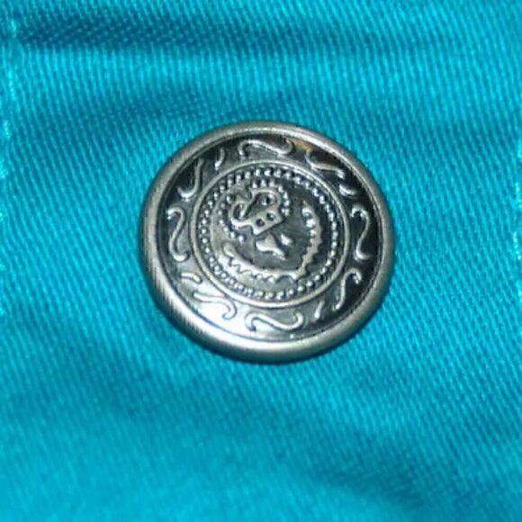 G by Guess Shirt Men's L Blue Enamel Snap Button Made In India - Picture 7 of 9